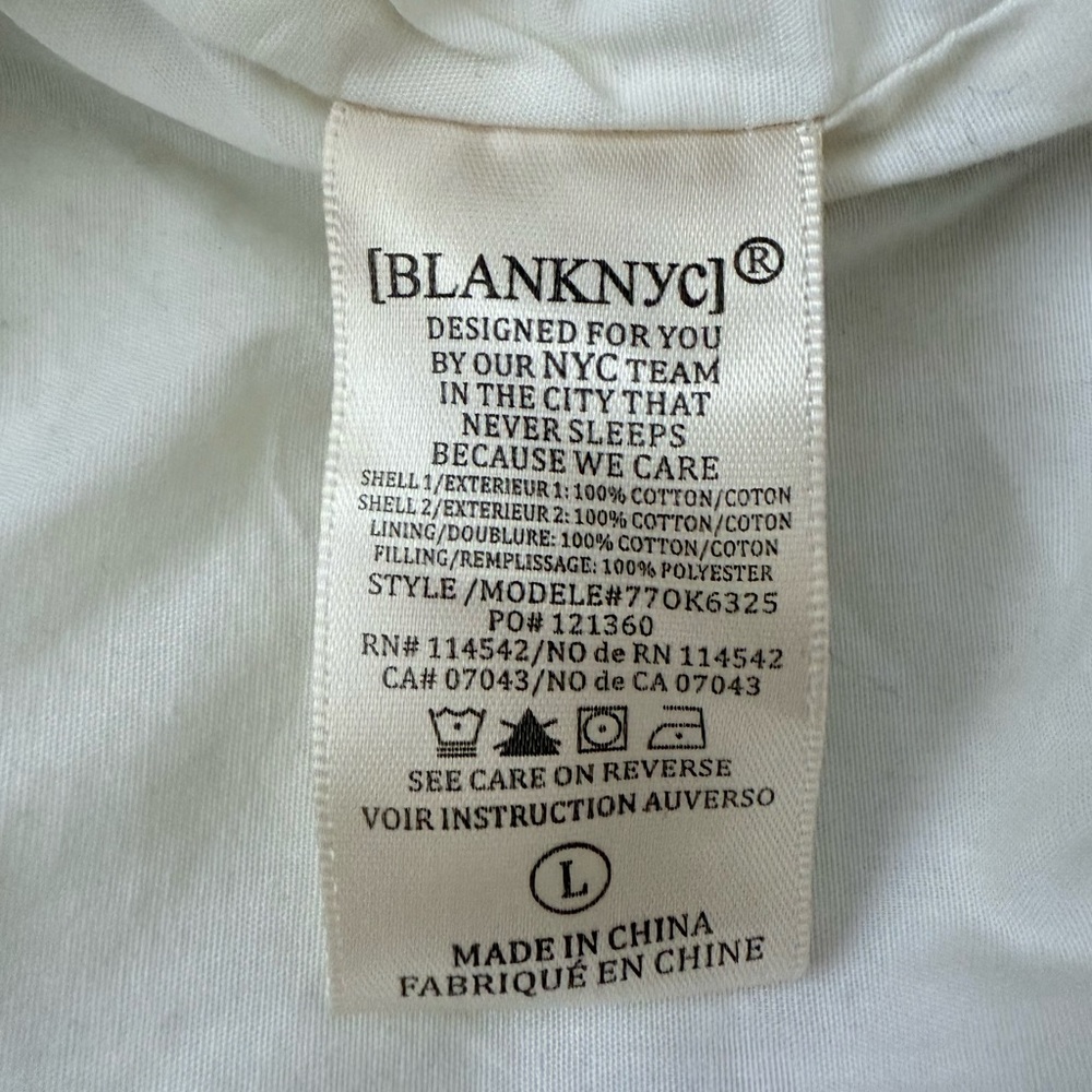 Blank NYC Quilted Patchwork Cropped Jacket in Cream, Blue & Coral - Picture 15 of 16